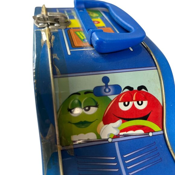 M&Ms Tin Lunchbox Bus Shaped Blue Collectiblen 2020 - Picture 7 of 14